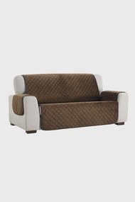 Husă de catifea pentru canapea cu două locuri Velvet maro 110x50 cm