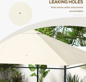 Outsunny Acoperiș de Schimb pentru Foișor 3x4 m, 84C-116, Alb Crem | Aosom Romania