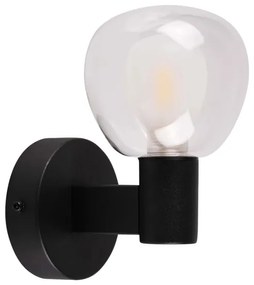 Aplica de perete pentru baie POLA, 1x G9, 5W, 230V, IP44, negru/transparent