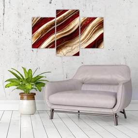 Tablou - Aur - textură albă (90x60 cm)