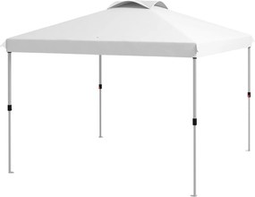 Outsunny Tonelă / pavilion de grădină pop-up pliabil 3 x 3 m cu sac de transport pe roți, înălțimi reglabile | Aosom Romania