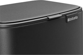 Coș de gunoi gri închis cu pedală din oțel 7 l Bo – Brabantia