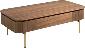 Masuta de cafea moderna design LUX Wood and Gold