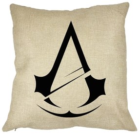 Perna Decorativa cu Assasin&apos;s Creed Fans 2, 40x40 cm, Husa Detasabila, Burduf