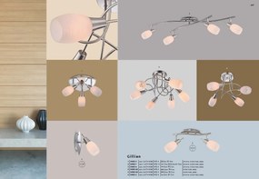 Lustra aplicata moderna cu 3 spoturi Gillian 54983-3 GL