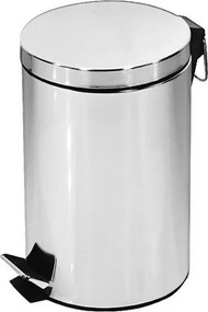Coș de gunoi cu pedală Rosberg R53007A12, 12 l, oțel inoxidabil, Inox