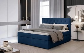 Pat tapitat de tip boxspring, 140x200 cm Loree 141, Eltap (Culoare: Visiniu / Matt Velvet 63)