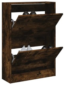 vidaXL Pantofar, stejar fumuriu, 60x21x87,5 cm, lemn compozit