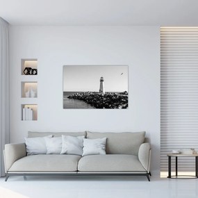 Tablou - Far de pe coastă, Santa Cruz, California (90x60 cm)