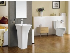 Rea Ada SLim lavoar 45.6x44.5 cm dreptunghiular stativ alb REA-U9902