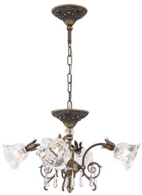 Candelabru cristal design lux LA BOHEME D-60cm 4L old patina