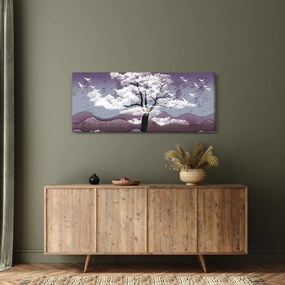 Tablou - Copac în nori (120x50 cm)