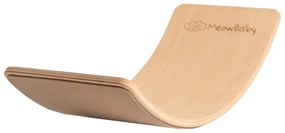 Placă de echilibru bej/în culoare naturală din lemn de pin 80x30x18 cm Montessori – Meowbaby