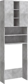 vidaXL Dulap mașină de spălat, gri beton, 64x25,5x190 cm