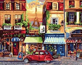 Pictura pe numere cu un cadru "Paris 4" 50x40 cm