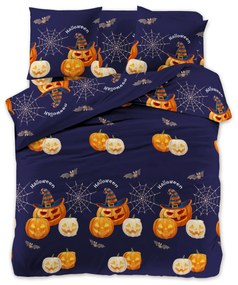 Lenjerie de pat din microfibra PUMPKIN NIGHT albastru inchis Dimensiune lenjerie de pat: 70 x 80 cm | 140 x 200 cm