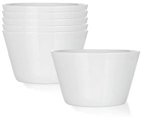 Set de 6 boluri din ceramică Banquet LUCA , 13,1cm, alb