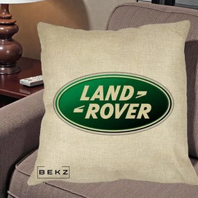 Perna Personalizata cu emblema Land Rover, 40x40 cm, Crem, Husa Detasabila, Perna Inclusa, BEKZ®