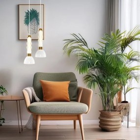 Lustră LED pe cablu LUCCO LED/13W/230V d. 15 cm auriu