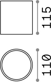 Ideal Lux - Spot exterior GUN 1xGU10/28W/230V IP55 gri
