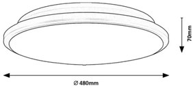 Plafonieră LED ENGON LED/45W/230V 4000K argintiu 48 cm Rabalux 71131