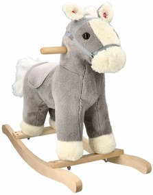 Cal balansoar gri Adam Toys cu sunet - gri