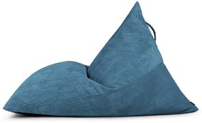 Fotoliu bean bag albastru cu tapițerie din catifea reiată Razzmatazz – SLOWDOWN