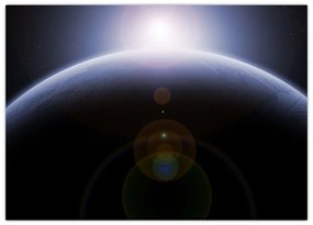 Tablou pe sticlă - Corp cosmic (70x50 cm)