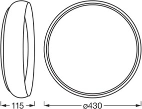 Osram - Plafonieră LED ORBIS LIVIA, 24 W, 230 V, Ø43 cm, alb/maro, cu dimmer