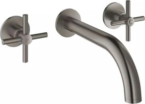 Baterie lavoar incastrata Grohe Atrio 3 elemente antracit periat Hard Graphite