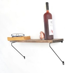 Raft din lemn Wr038 Nuc 60x20x14 cm