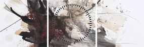 Tablou cu pictură abstactă (cu ceas) (90x30 cm)