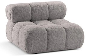 Modul pentru canapea modulară gri deschis cu tapițerie din țesătură bouclé (de mijloc) Bellis – Micadoni Home