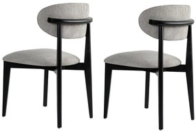 Set de scaune de sufragerie Lionte Grey and Black,2 buc.