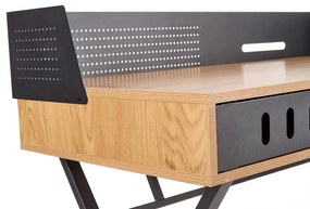 Birou Benson, stejar auriu / negru