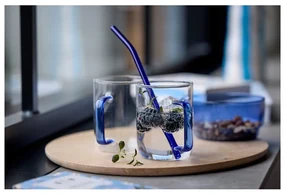 Paie de băut cu perie de curățare 4 buc. din sticlă – Lyngby Glas