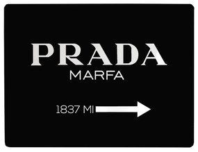 Pad pentru tastatură și mouse Little Nice Things Prada, 55 x 35 cm, negru