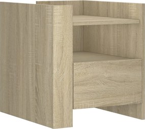 vidaXL Noptieră, stejar sonoma, 45x50x50 cm, lemn prelucrat