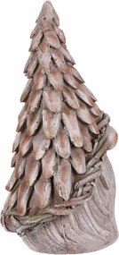 Decorațiune de grădină cap de pitic, gri, 24 x 21 x 43 cm