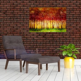 Tablou - Pictura pădurii cu frunziș (90x60 cm)