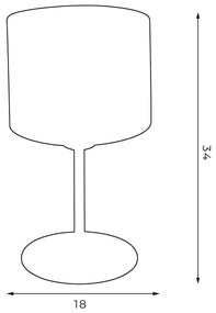 Lampă de masă ARDEN 1xE27/60W/230V d. 18 cm mov/aurie