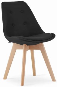 Set de sufragerie 1 + 4, masa ADRIA 120x80 negru + scaun DAREN NORI negru
