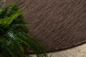 Covor SISAL SION cerc A5165A Melanj țesute plate maro