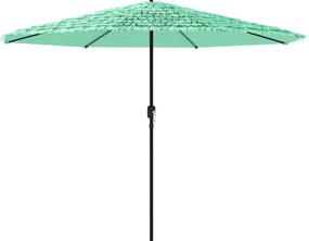 vidaXL Umbrelă soare de grădină cu stâlp din oțel verde 324x324x247 cm