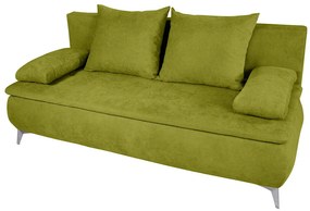 Canapea extensibila Sofie, cu lada pentru depozitare, 3 locuri, 203x92x86 cm, Verde