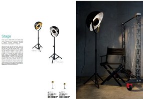 Lampadar cu trepied design industrial STAGE PT1 BIG ARGENTO 132785