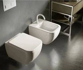 Set vas wc suspendat bideu suspendat Hatria Bianca Rimless si capac softclose