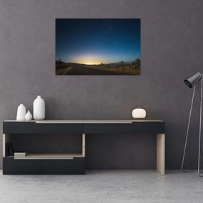 Tablou - Cer de noapte deasupra drumului (90x60 cm)
