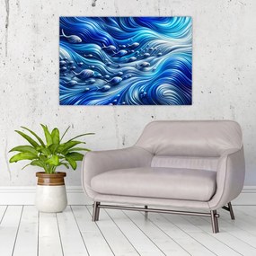 Tablou – Pești în valuri (90x60 cm)