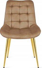 Maro scaun bucatarie BERA din catifea cu picioare aurii